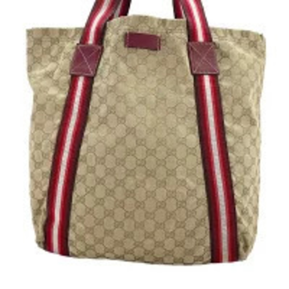 Gucci GG Canvas Sherry Shoulder Bag Beige Cream